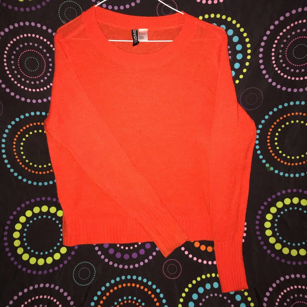 H&M Divided Orange Fine Knit Sweater